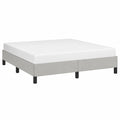 vidaXL Modernes Polsterbett 140x190 cm, Doppelbett mit Lattenrost, Hellgrauer Stoffbezug