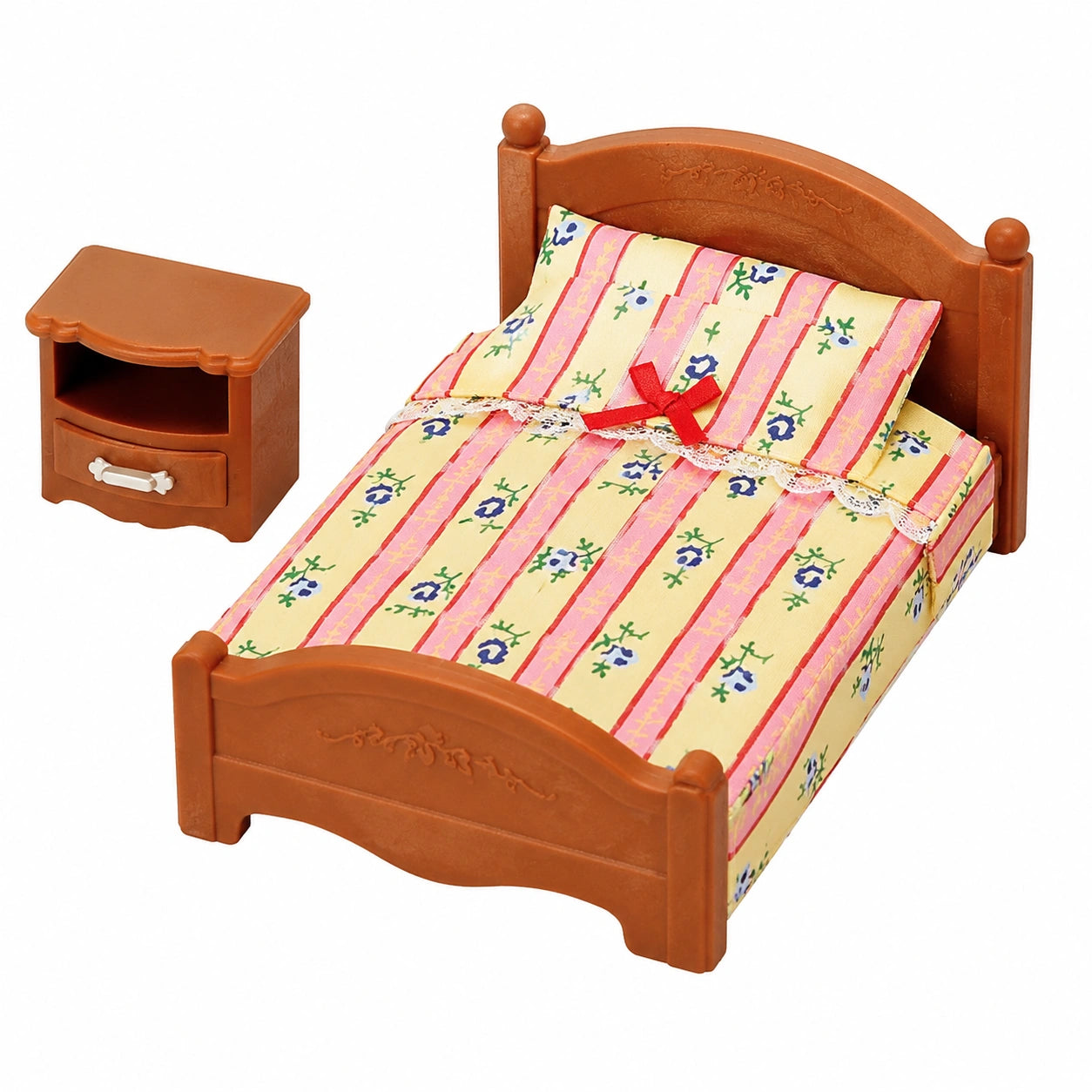 Sylvanian Families Doppelbett mit Zubehör - Puppenhaus Möbel