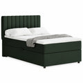 Modernes Boxspringbett Everest 120x200 cm mit Matratze und Topper, Polsterbett mit Stauraum