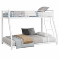 Metall-L-Etagenbett für Kinder und Jugendliche, Modern, 90x200/140x200, Weiß