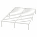 Stabiles Metallbett 120 x 200 cm mit Stauraum – Geräuscharmes, modernes Design, einfache Montage, Weiß